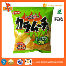 FDA approved plastic potato chips bag with custom logo design printing